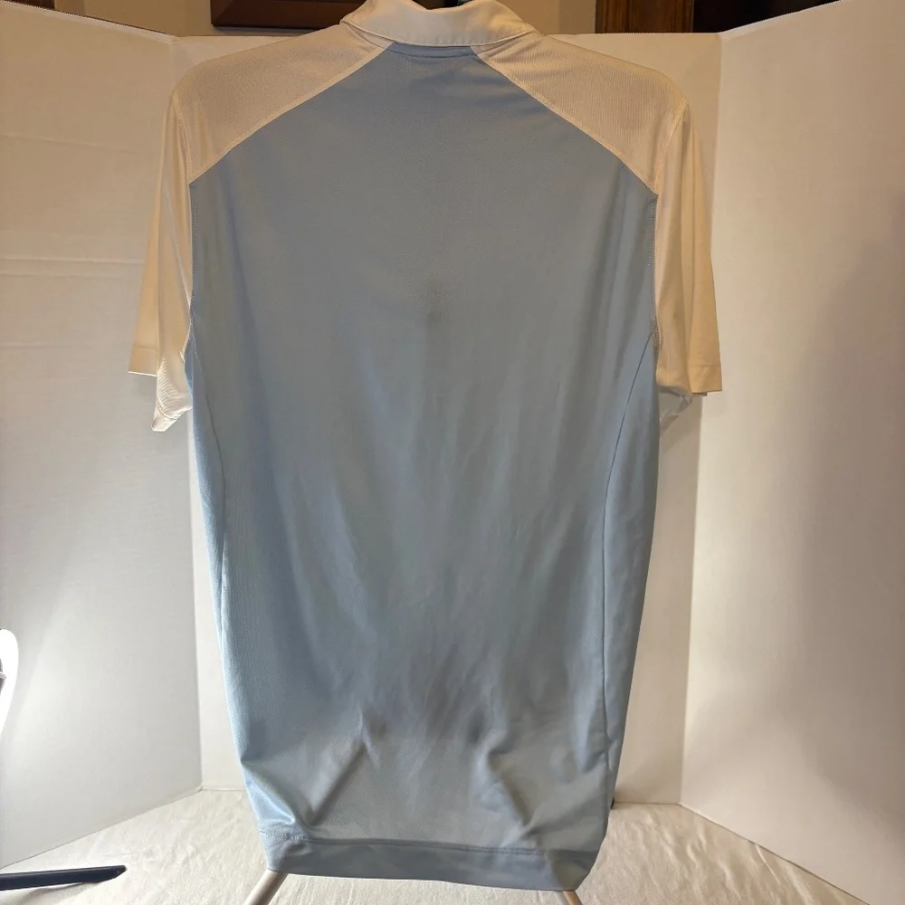 Nike Golf Men's Blue Dri-Fit Short Sleeve Golf Checker Casual Polo Shirt Small - Picture 2 of 8